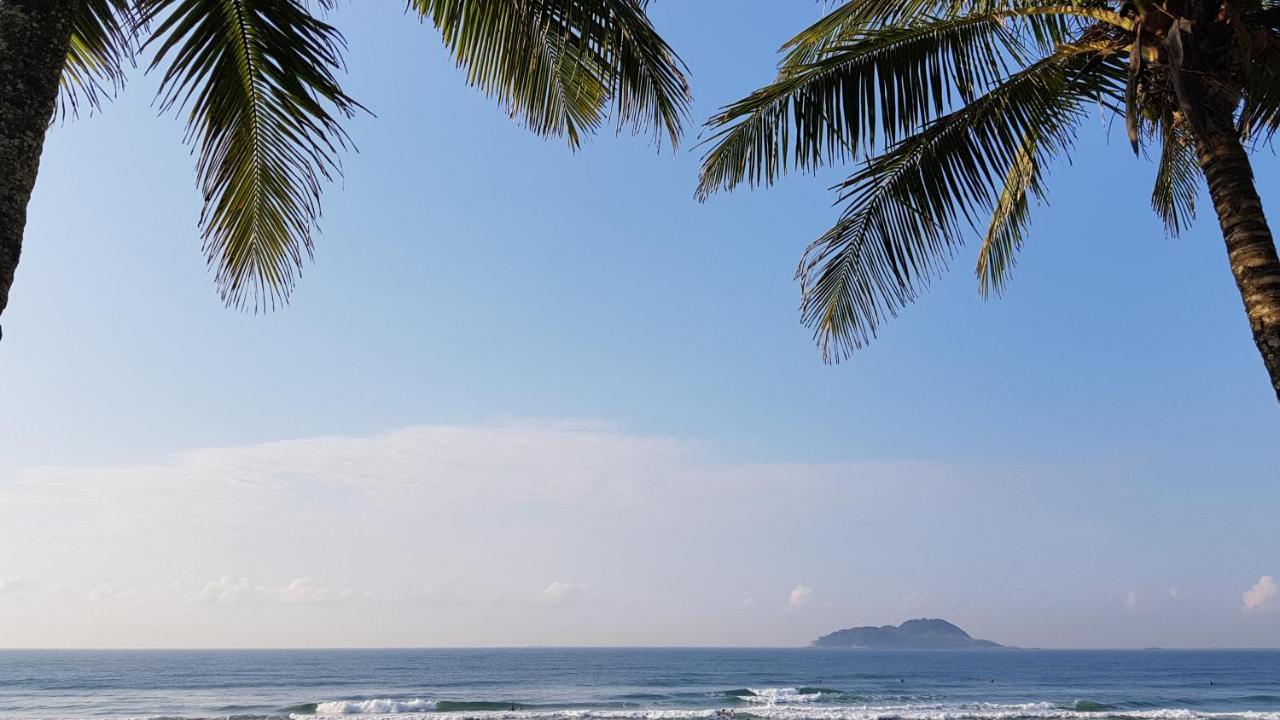 Frente Pro Mar - B - Praia Do Tombo - Beachfront Lägenhet Guarujá Exteriör bild